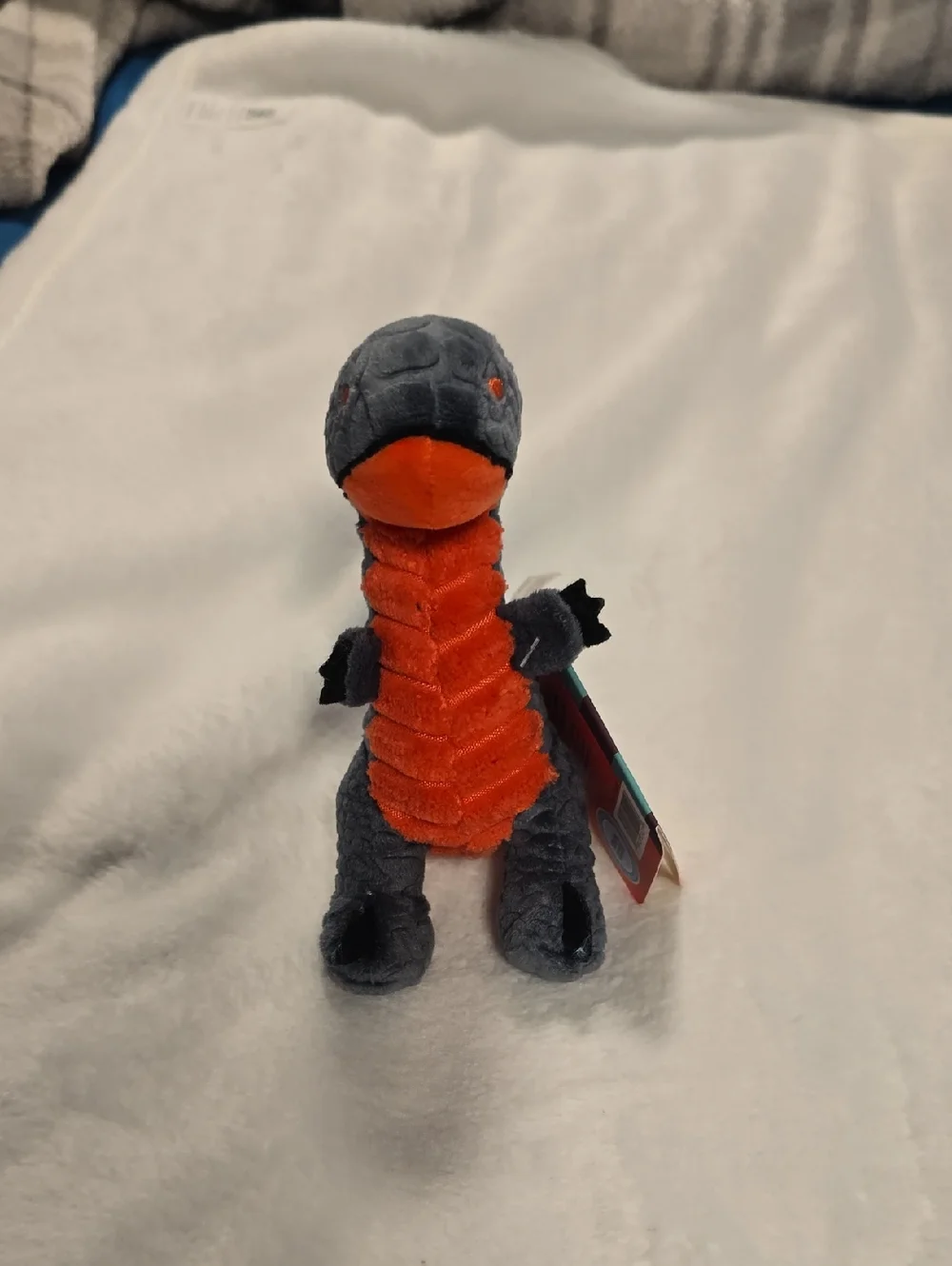 Bark Marvelous Raptor Dog Toy NWT Small 0-20 Pounds Gray‎ Orange Blue